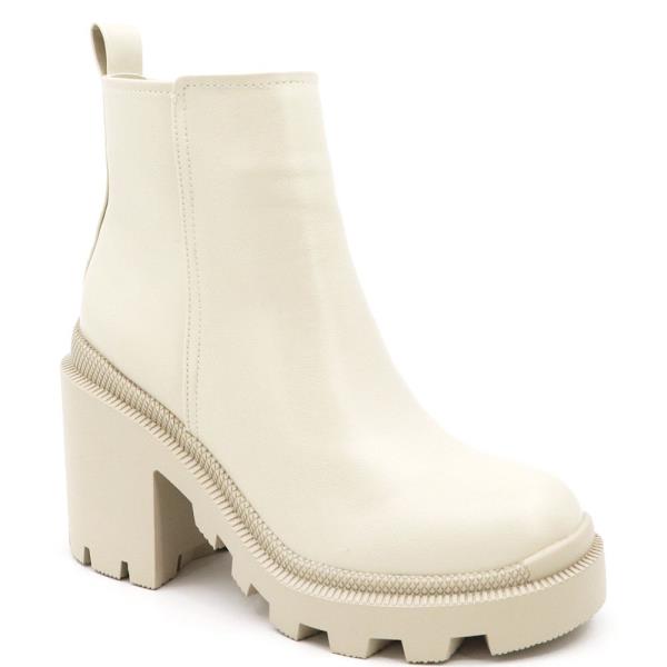 PLAIN SMOOTH HEEL ANKLE BOOTS 1 PAIR