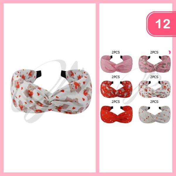 KNOTTED VALENTINES PATTERN HEADBAND (12 UNITS)