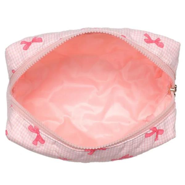BOW AND TELL COSMETIC POUCH BAG