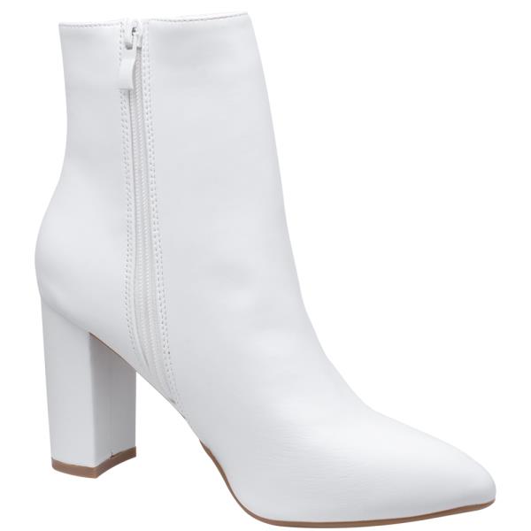 SMOOTH PLAIN ZIPPER HEEL BOOTIE 1 PAIR