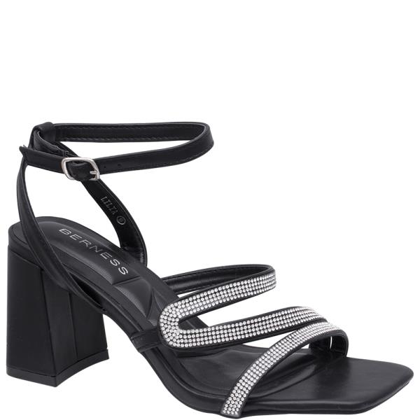 RHINESTONE ANKLE STRAP HEEL 1 PAIR