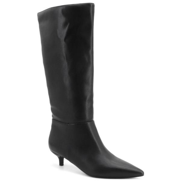 KNEE HIGH KITTEN HEEL BASIC BOOTS 1 PAIR