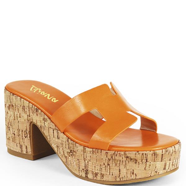 H SHAPE CORK BOTTOM SANDAL HEEL 1 PAIR