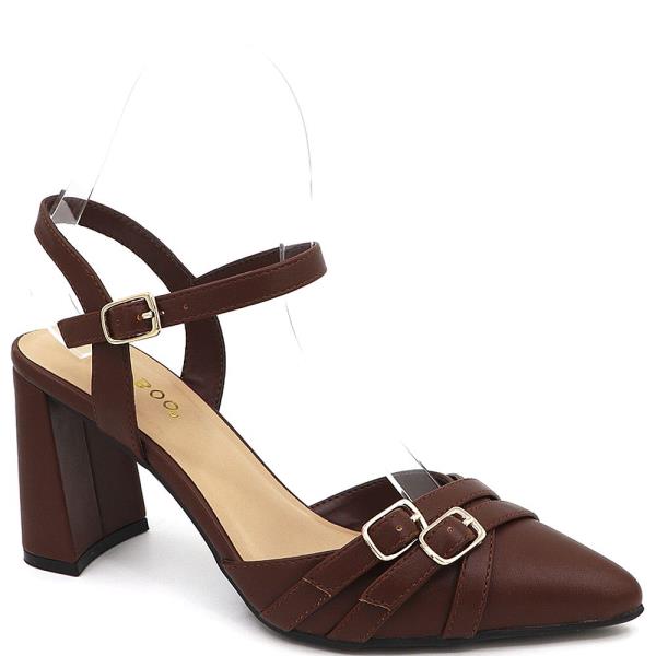 MINI BUCKLE STRAP THIK HEEL 1 PAIR