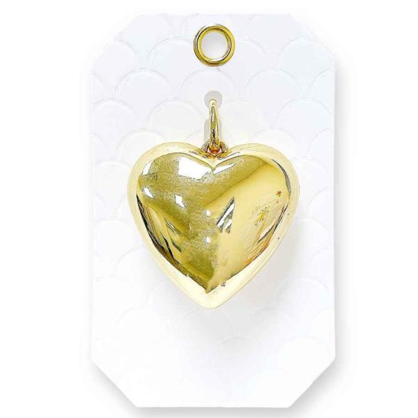 PUFFY HEART PENDANT BAG CHARM