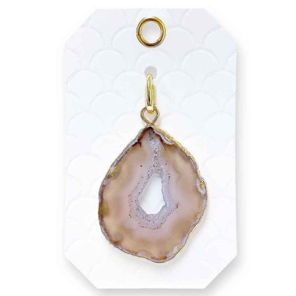 AGATE SLICE BAG CHARM