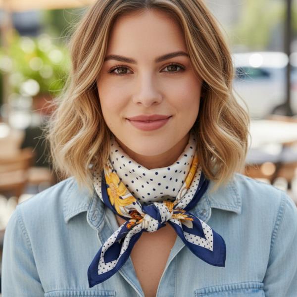 DOTTED DAISY PRINT BANDANA