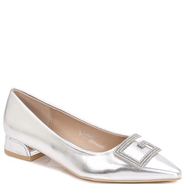 POINTY FLAT SHOES W G SHAPE RHINESTONE 1 PAIR
