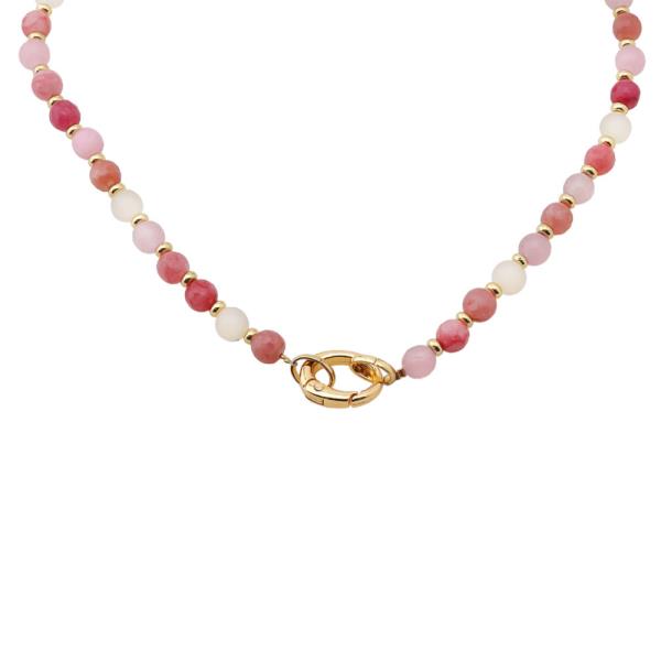 COLOR BEADED TOGGLE CLASP NECKLACE