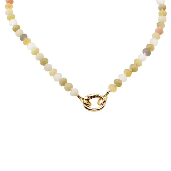 COLOR BEADED TOGGLE CLASP NECKLACE