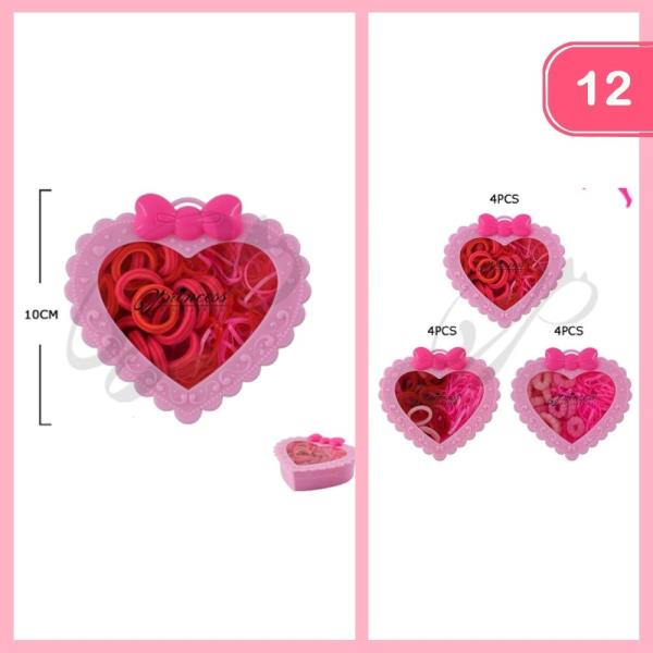VALENTINES DAY HAIR TIES SET (12 UNITS)