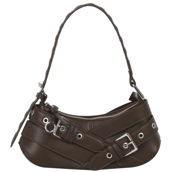 BUCKLE STRAP DESIGN SHOULDER BAG