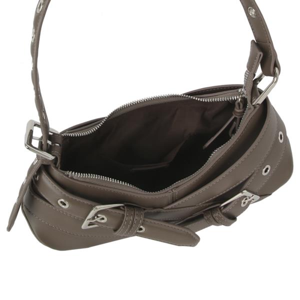 BUCKLE STRAP DESIGN SHOULDER BAG