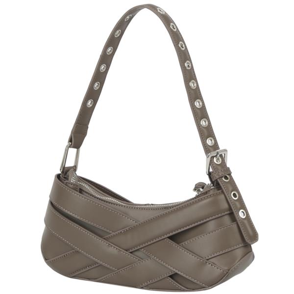 BUCKLE STRAP DESIGN SHOULDER BAG
