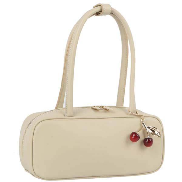 SMOOTH SHOULDER BAG W CHERRY KEYCHAIN
