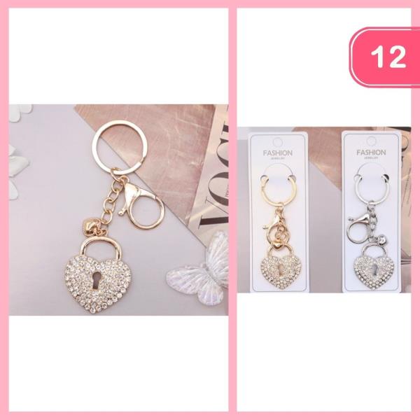 HEART LOCK KEYCHAIN (12 UNITS)