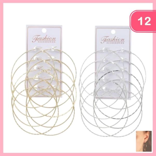 HOOP EARRING SET (12 UNITS)