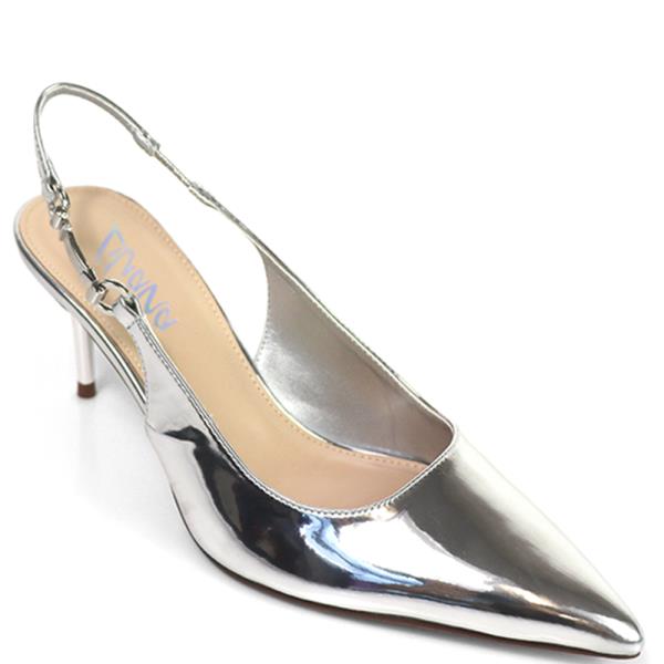 POINTED TOE SIDE GOLD CHAIN DETAIL 12 PAIRS