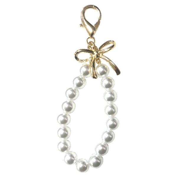 BOW PEARL BAG CHARM