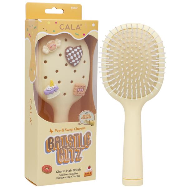 CALA BRISTLE BITZ CHARM HAIR BRUSH YELLOW