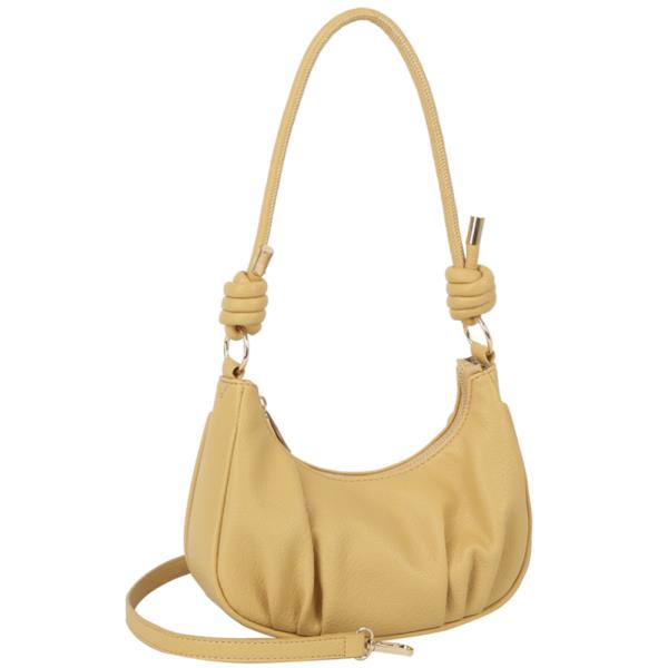 COLOR TEXTURED SHOULDER CROSSBODY BAG