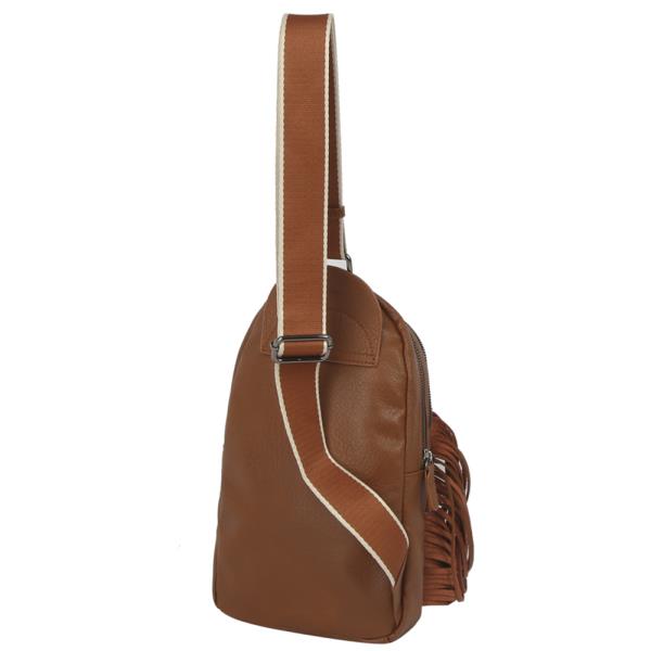 FASHION TASSEL ZIPPER SLING CROSSBODY BAG