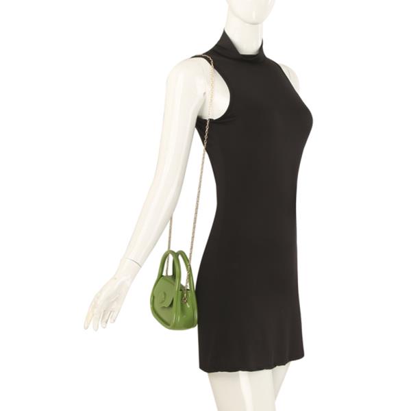 PLAIN COLOR HANDLE CROSSBODY BAG