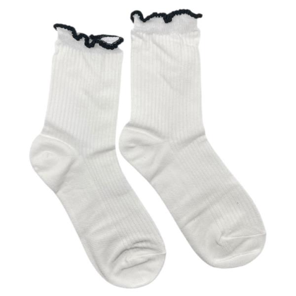 CUTE RUFFLE CREW SOCKS