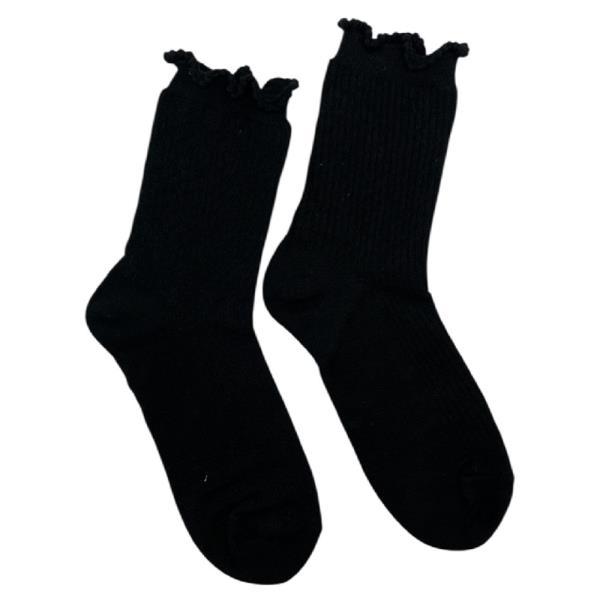 CUTE RUFFLE CREW SOCKS