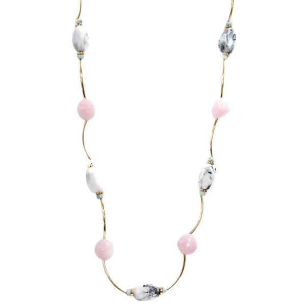 ACETATE MIXED BEAD NECKLACE