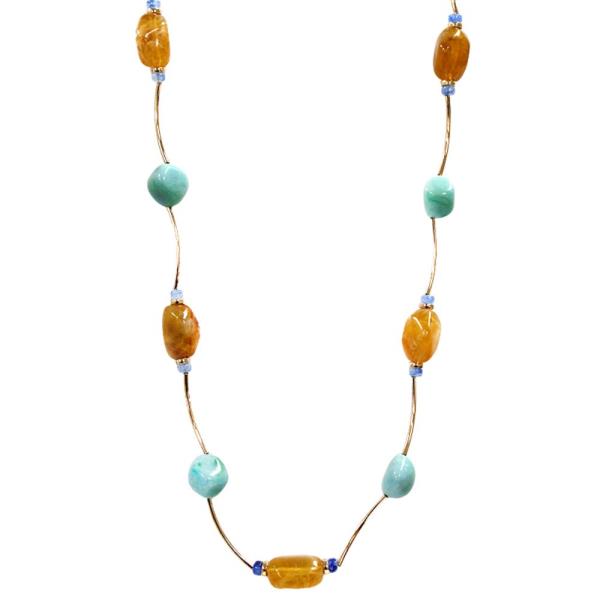 ACETATE MIXED BEAD NECKLACE