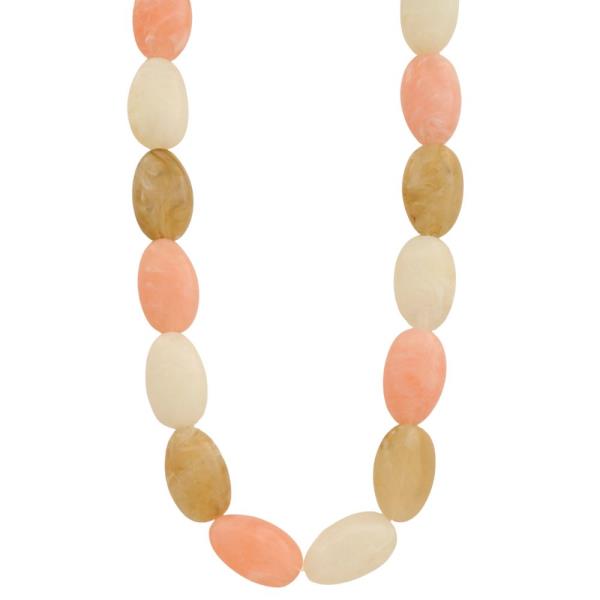 OVAL BEAD NECKLACE