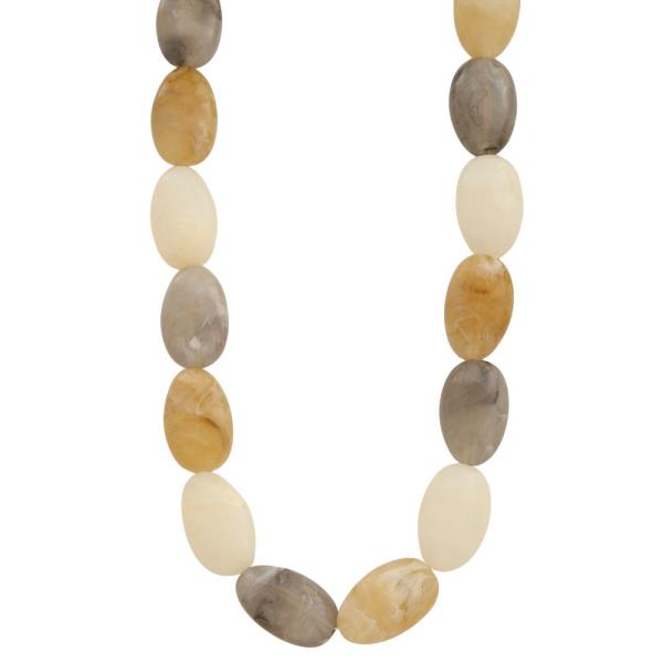 OVAL BEAD NECKLACE