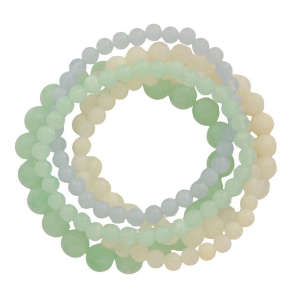 MULTI COLOR BEAD BRACELET SET