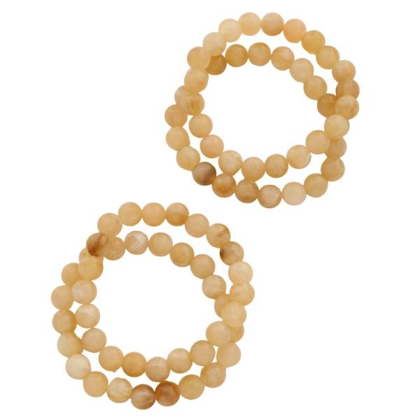 STONE BEAD MULTI STRETCH BRACELET SET