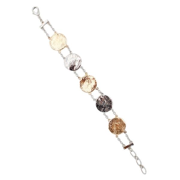 METAL DISC LINK BRACELET