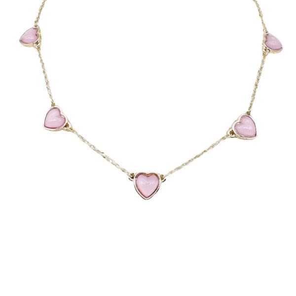 METAL HEART STATION NECKLACE