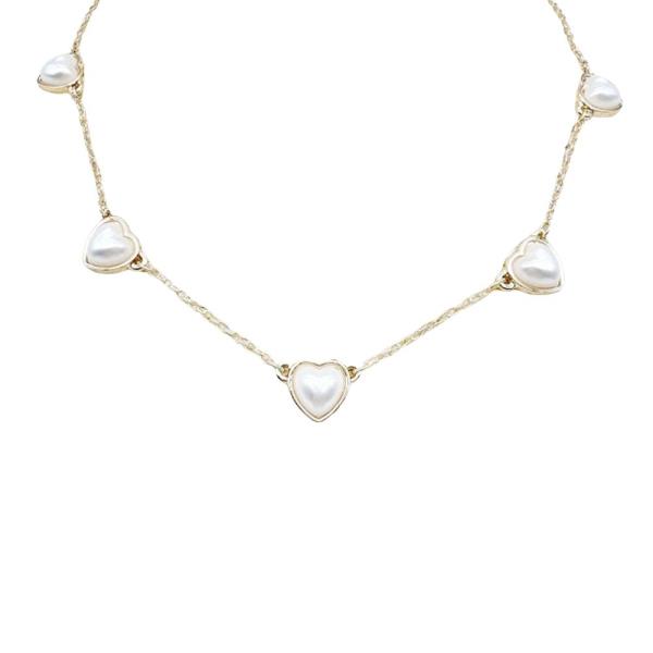 METAL HEART STATION NECKLACE