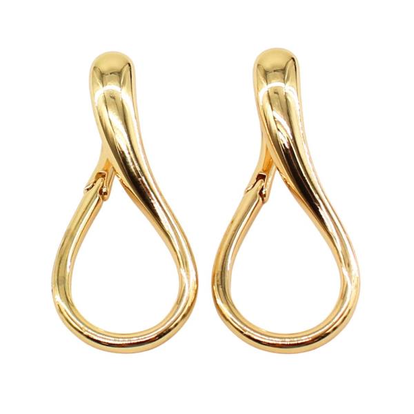 TWISTED TEARDROP METAL EARRING
