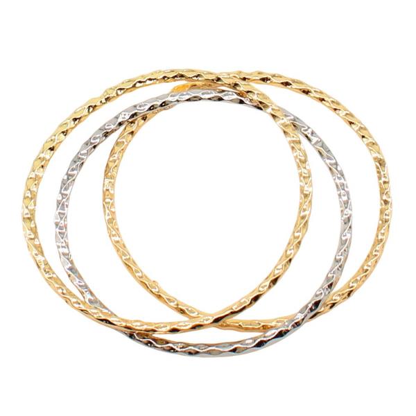 METAL ASSORTED BANGLE BRACELET SET