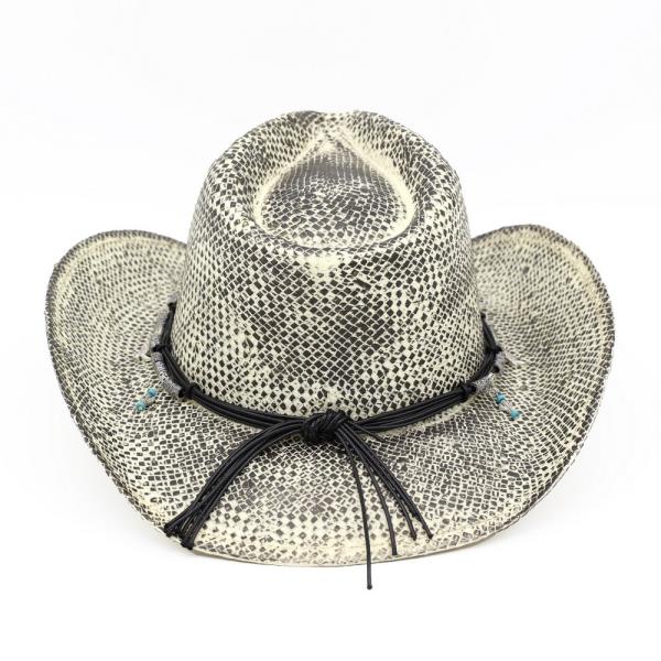 HANDMADE VINTAGE COWBOY HAT WITH WESTERN BULL HEAD, HAT, HORSEHOE, BOOT, CATCUS CHARMS