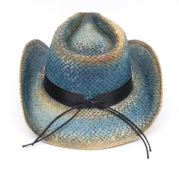 DISTRESSED COWBOY HAT WITH THE LETTERS USA AND AMERICAN FLAG DESIGN