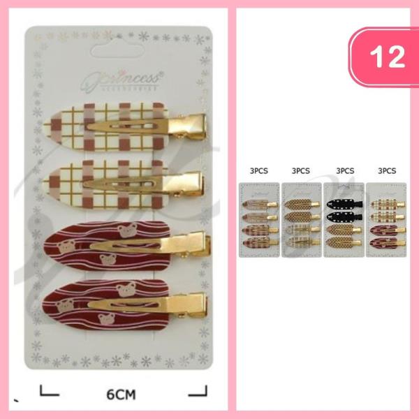 FLAT HAIR PINS (12 UNITS)