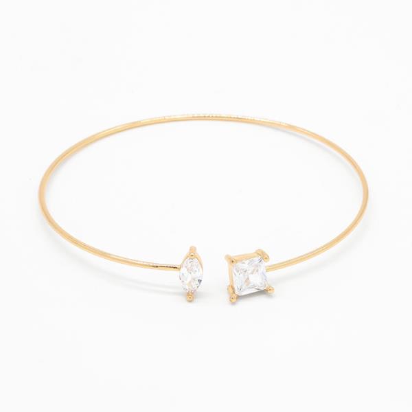 MARQUISE SQUARE METAL CUFF BRACELET