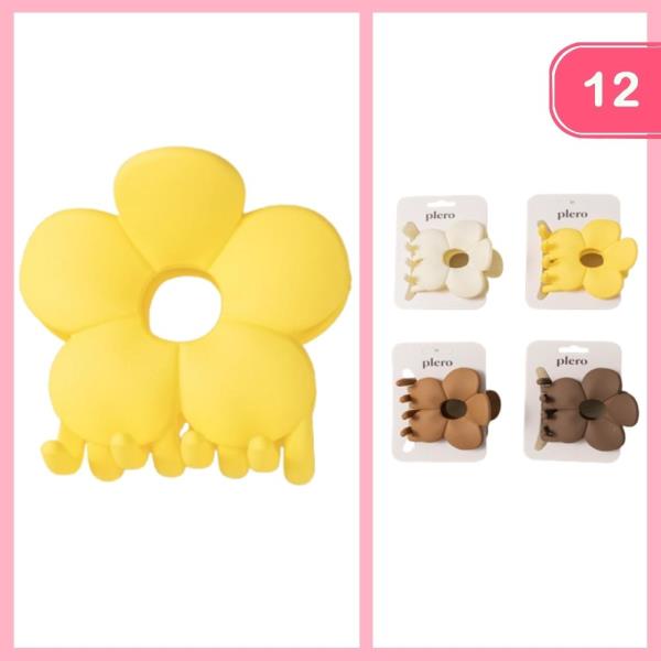 FLORAL HAIR CLAW CLIP (12 UNITS)