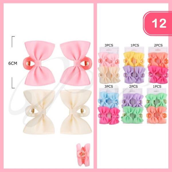BOW HAIR CLAW CLIP (12 UNITS)