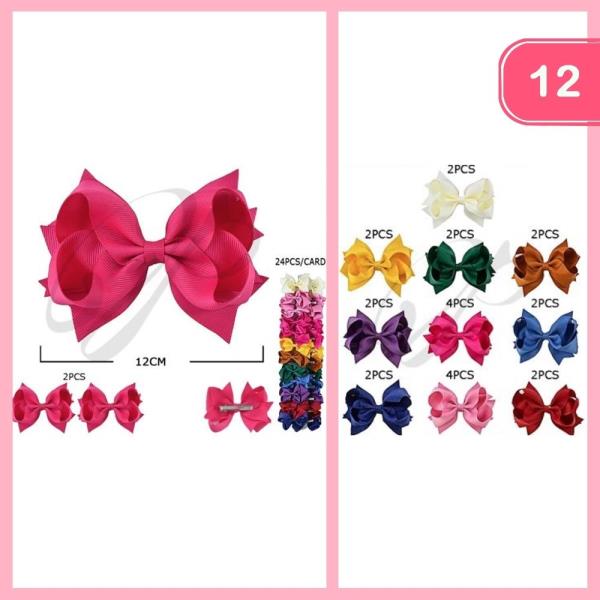 RIBBON HAIR BOW (24 UNITS)