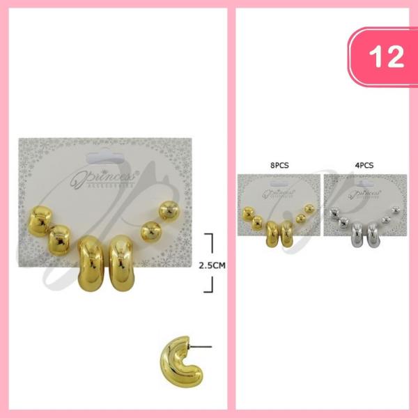 CHUNKY POST HOOP EARRING (12 UNITS)
