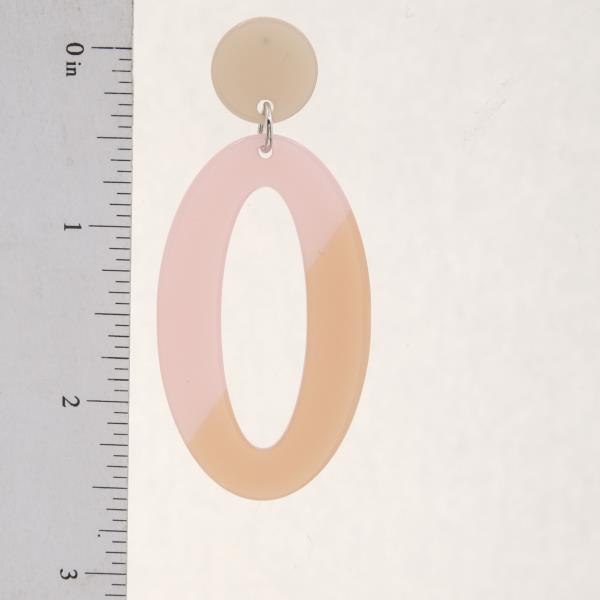 TWO TONE OVAL EARRING
