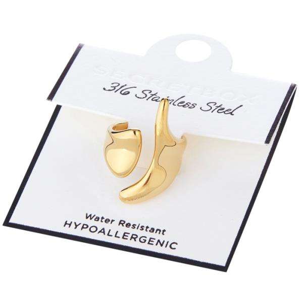 STAINLESS STEEL ORGANIC OPEN RING